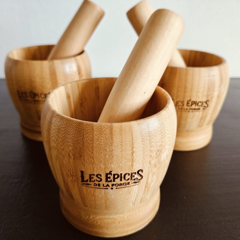 Mortier et Pilon à épices - Bambou